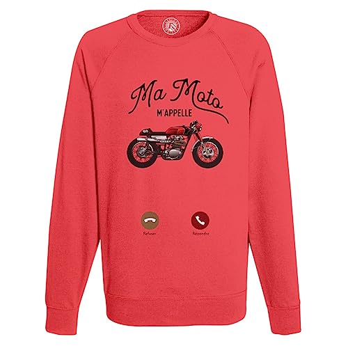 Sweat Shirt Homme Ma Moto m'appelle l'esprit Passion Gros Cylindre et la liberté Cafe Racer