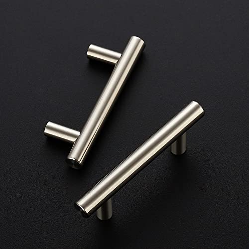 Image of Ravinte 4 Pack 3-15 /16 Inch Cabinet Handles Brushed Nickel Stainless Steel Kitchen Drawer Pulls Cabinet Pulls 3-15 /16 inchLength,2-1 /2 inch Hole Center
