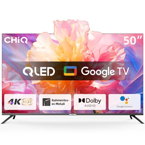 Chiq 50 Zoll UHD 4K Smart TV mit QLED HDR10 und Google Assistant