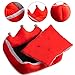 PAPITLULU Pet Bed for Dog and Cat Rectangle Plush Self-Warming Crown Puppy Sofa Mat Cushion, Red Crown