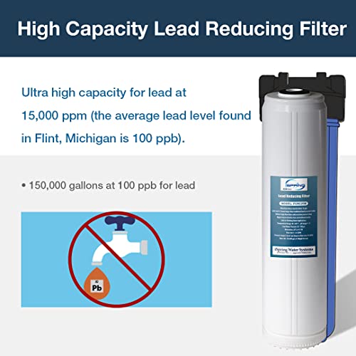 Image of iSpring FCRC25B High Capacity 20 inch x 4.5 inch Water Filter Replacement Cartridge Lead Reducing, White, 1 Count (Pack of 1)