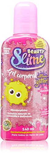 Gel Corporal Iluminador Glitter Rosa - 140 Ml, Beauty Slime, Rosa