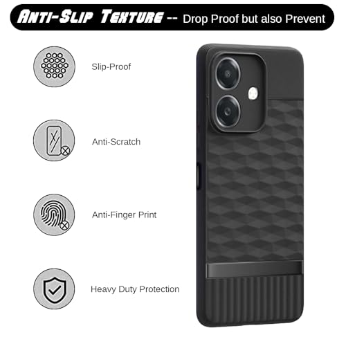 Image of Shockproof Case for Oppo A3 5G / A3x 4G / A3x 5G | Full Camera Protection | TPU Flexible Back Cover for Oppo A3 5G / A3x 4G / A3x 5G (Matte Black)