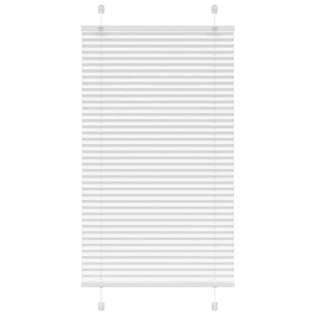 Tenda plissettata bianca 80 x 100 cm, larghezza tessuto 79,4 cm, poliestere per finestre con protezione solare e sguardi indiscreti, larghezza pieghe, poliestere 80 x 100 cm
