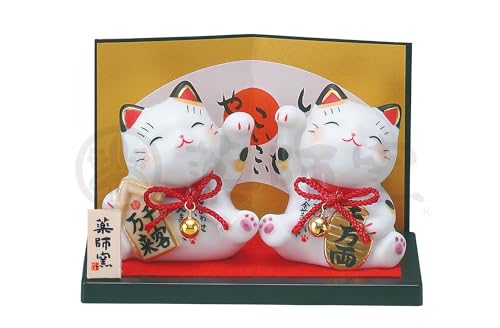 薬師窯 彩絵 お金 まねき猫・人まねき猫