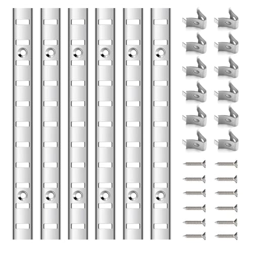 6 Pcs Adjustable Stainless Steel Shelf Brackets