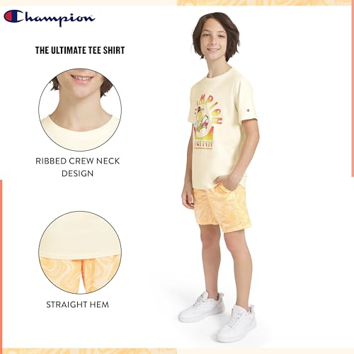 Image of Champion Boys 2 Piece Short Sleeve Shirt and Mesh Shorts Sets