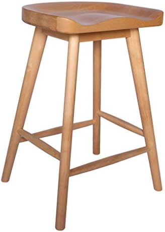 Amazon Brand - Rivet Kitchen Height Bar Counter Stool, Birch, Natural Finish, 24"H