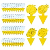KIKALIFE Fruit Fly Trap & Fungus Gnat Traps 40 Pack – Yellow Sticky Gnat Traps for House Indoor & Outdoor Plants, Non-Toxic and Odorless Insect Bug Catcher