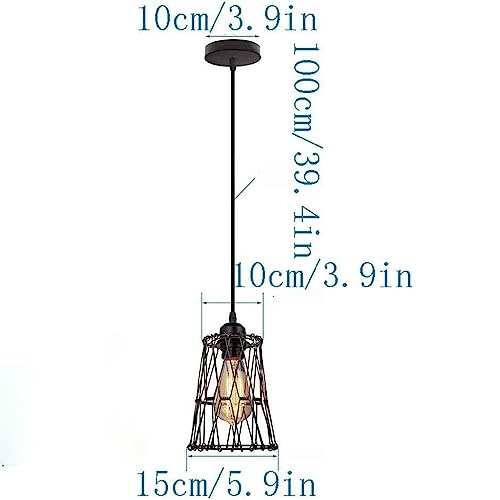 Candelabro de jaula de hierro retro para isla de cocina 7