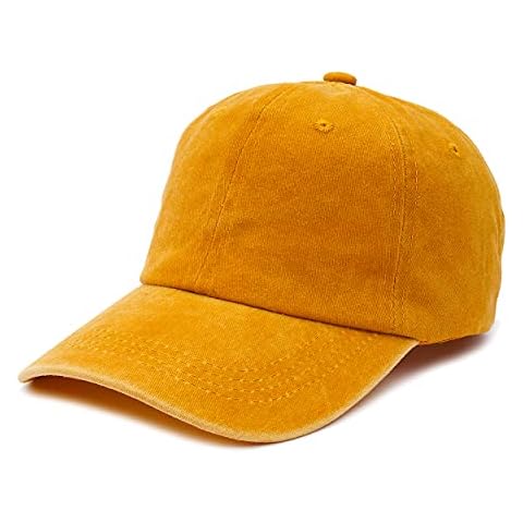 Summer Baseball Cap for Women Men Canvas Sports Hat Hip Hop Outdoor Designer Sun Hat, Pure Yellow, One Size Cover