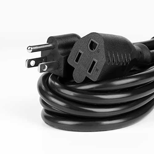 6 Ft Indoor Outdoor Black Extension Cord Waterproof 16/3 Gauge Heavy Duty