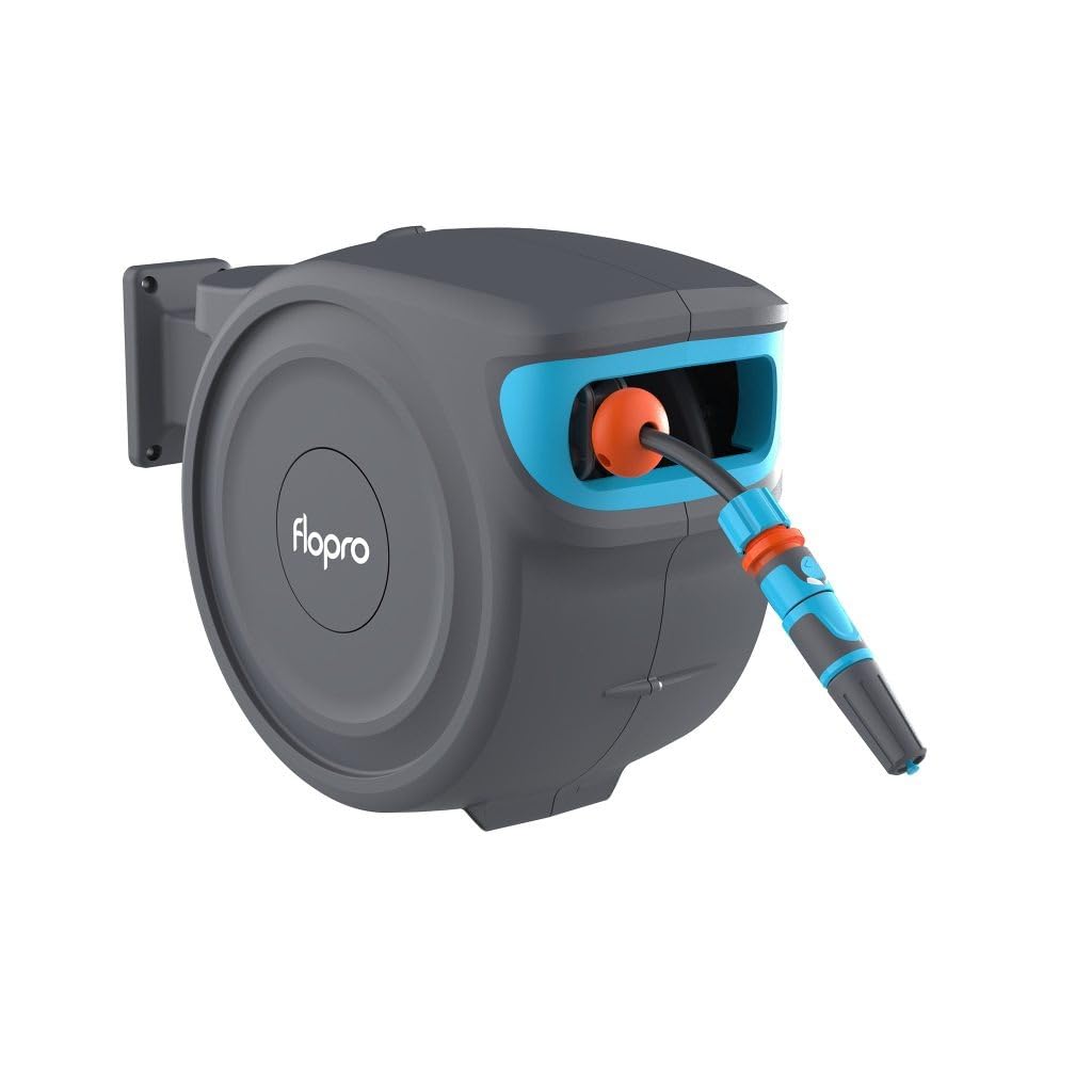 Flopro 70300794 Auto Rewind Wall Mounted Reel + 20m of Hose