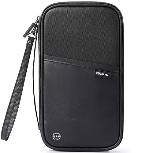 Image of VanFn RFID Travel Passport Wallet, Family Passport Holder, Trip Document Organizer P.Travel Series (Nylon - Black)