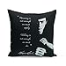Housse de Coussin Taie Citation Motivation Inspirante Citation de Bruce Lee Savoir ne Suffit Pas (40x40 cm)