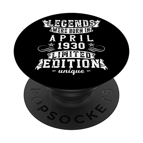 Cumpleaños Abril 1930 Edición Limitada Regalo April PopSockets PopGrip Intercambiable
