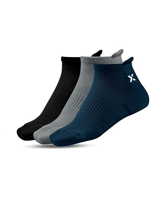 unaar Men's Low Cut Ankle Socks Pack | Bamboo Cushioned Sports Socks for Gym, Running, Walking (IN, Alpha, Free Size, 3, Multicolor)-picture-32