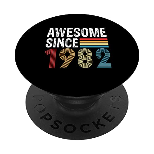 Impresionante Desde 1982 Cumpleaños 1982 Vintage 1982 Año PopSockets PopGrip Intercambiable