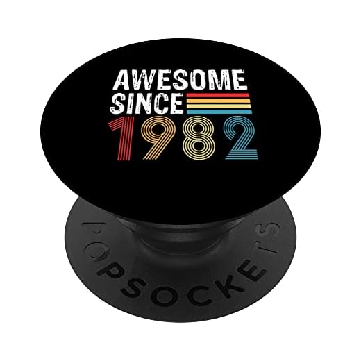 Impresionante Desde 1982 Cumpleaños 1982 Vintage 1982 Año PopSockets PopGrip Intercambiable