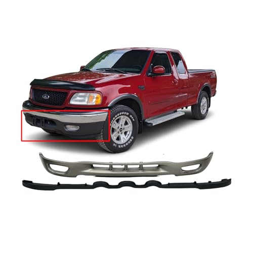 Image of FitParts Compatible with Ford F-150 1999-2003 Front Bumper Valance | Textured, With Tow Hook Hole, OEM XL3Z17626BAA, FO1095180