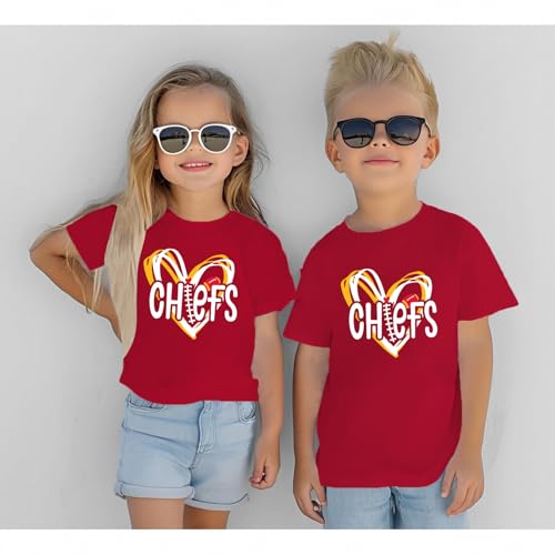 Football Shirts for Girls Boys Game Day T Shirt Kids Football Sunday Athletic Tee Top4