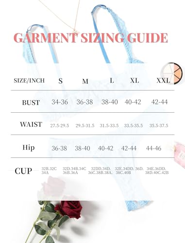 Image of Avidlove Sexy Lingerie Set for Women Lace Bra and Panty Sets Underwire Push Up Lace Lingerie Set XS-XXL