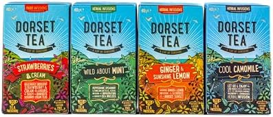 Dorset Tea Mixed Herbal Tea Gift Bundle 80 Tea Bags (4 Packs x 20 Tea Bags)