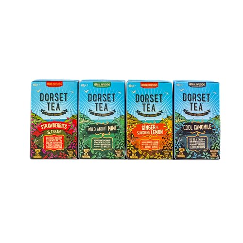 Dorset Tea Mixed Herbal Tea Gift Bundle 80 Tea Bags (4 Packs x 20 Tea Bags)