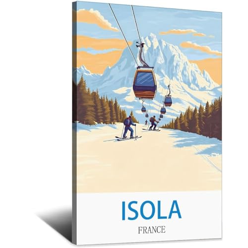 Isola France Poster de voyage vintage impression haute définition grand format 60x90cm
