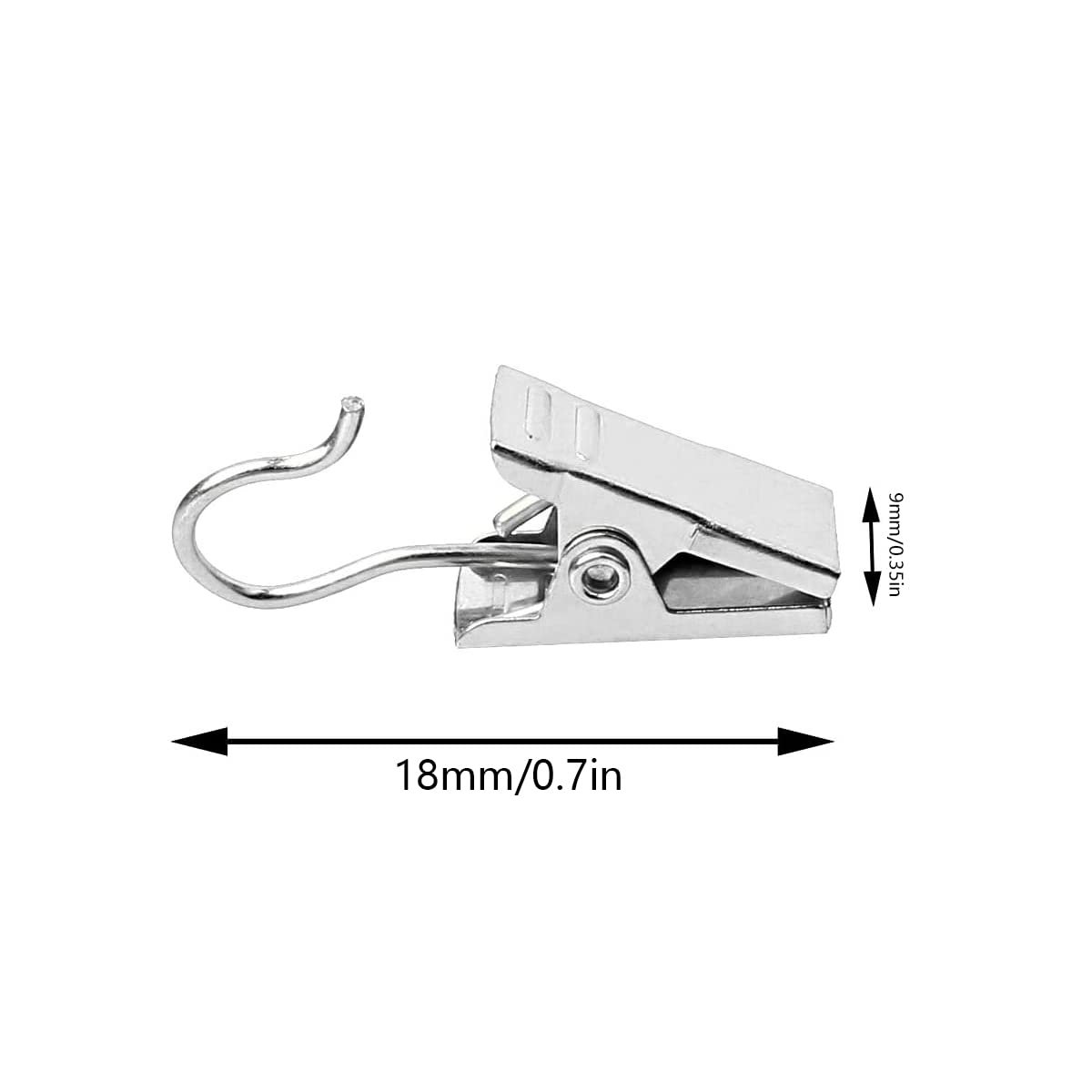 60 Stück Edelstahl Clip Haken - Vielseitige Aufhänger Für Vorhänge & Lichterketten