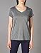 Hanes womens Sport Heathered Performance V-neck Tee Shirt, Ebony Heather, XX-Large US