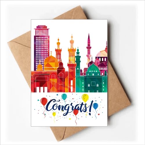 Cartes de mariage Égypte antique et enveloppes de félicitations haut de gamme