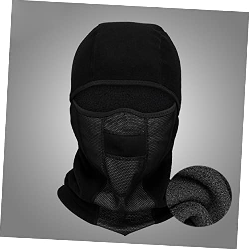 GALPADA Cascos de Esquí con Protección Antiviento y Aislamiento Térmico para Hombres, Máscara Facial de Fleece para Ciclismo, Color Negro, Talla Mediana miniatura 2