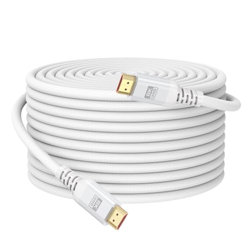 UVOOI 8K �z���C�g HDMI�P�[�u�� 30�t�B�[�g HDMI 2.1�P�[�u�� 30�t�B�[�g ������ eARC �ґg �����O HDMI�R�[�h 8K@60Hz 4K@120Hz HDR10+ Dolby 3D HDCP2.3 �m�[�g�p�\�R��/���j�^�[/