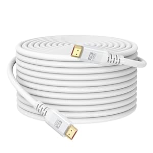 Cable HDMI a HDMI 2.1 de ultra alta velocidad 8K blanco 25FT 1P