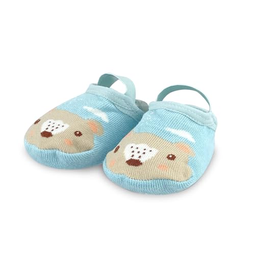 Adoleta Bebê Kit 03 Meias Sapatilhas com Antiderrapante para Menino 12-36 meses