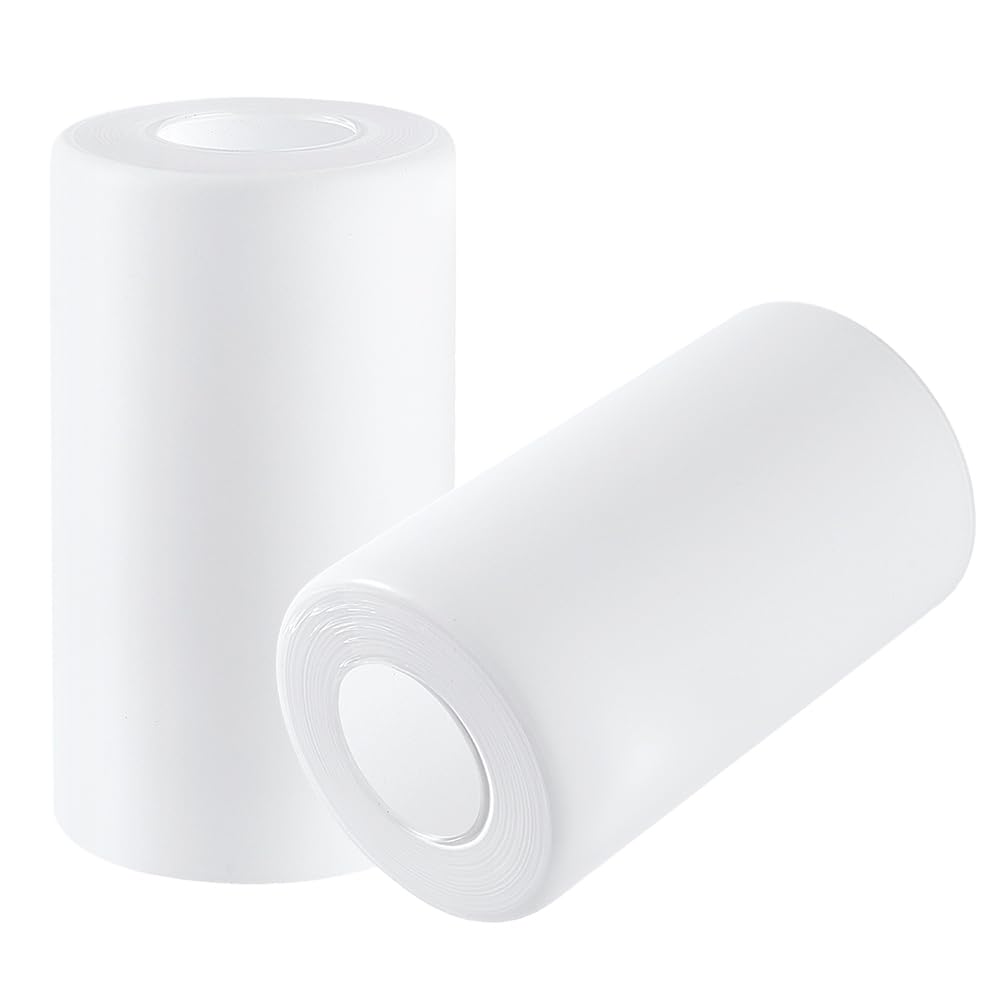 PH PandaHall 2pcs Frosted Glass Lamp Shade, White Glass Fixture Replacement Globe Shades Cylindrical Light Cover 1-5/8" Fitter Opening for Threaded Medium Base Socket Lighting Fixture, 3.4x5.8 inch