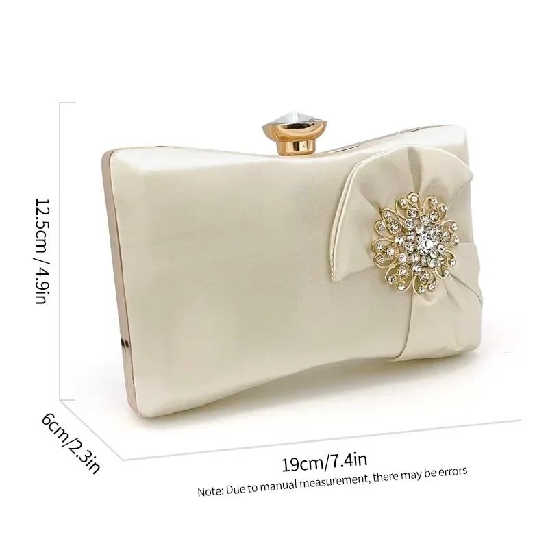 Sac de soirée à fleurs chic et raffiné orné de strass brillants