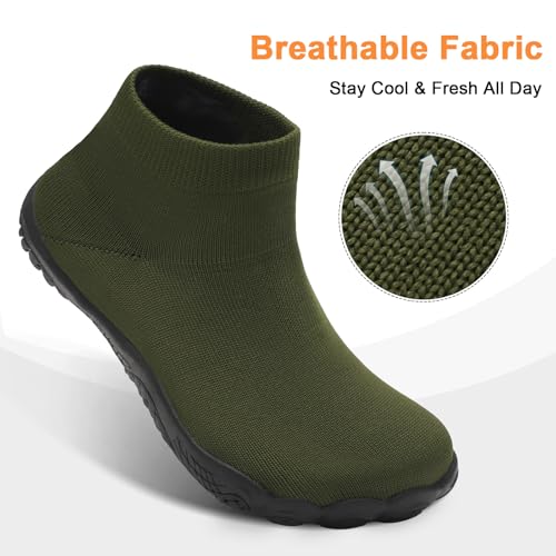 Image of Barefoot Socks Shoes for Women Men | Wide Toe Box, Zero Drop Feel, Slip-On Sock Fit, Durable Rubber Sole, Removable Insole, for Gym, Beach, Travel, Outdoors