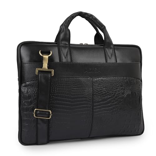 Image of ADISA Laptop Messenger Office Bag Briefcase for Work for Men (LB6056-BLA)