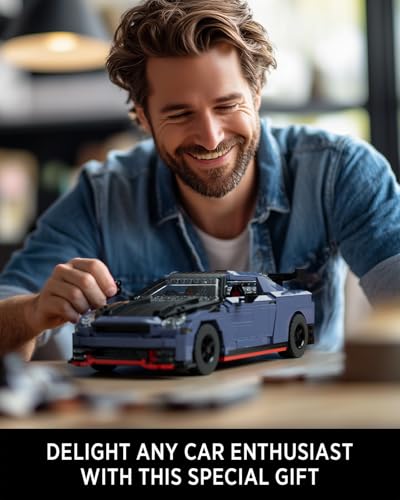 Image of Nifeliz GTRS-35 Sports Car Building Set, 1:14 Scale Collectible Model Set for Display, Gift for Adult Car Enthusiasts (1323PCS, NF10285)