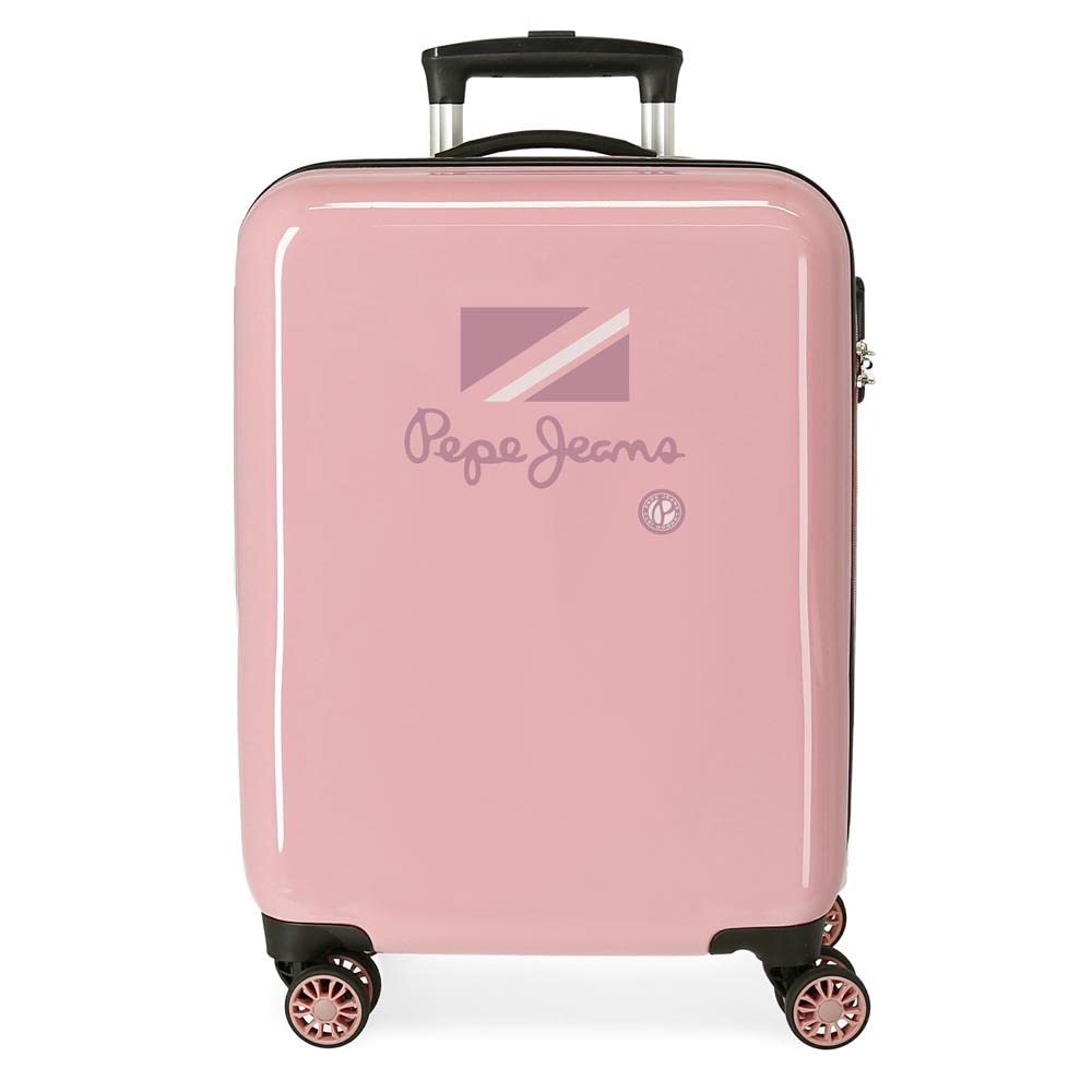 Pepe Jeans Holi średnia różowa walizka 48 x 68 x 26 cm, zamek szyfrowy z twardego plastiku, różowy, 55cm x 38cm x 20cm, walizka