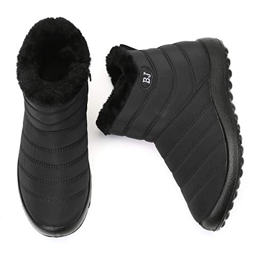 Camfosy Dames Winter Sneeuwlaarzen, Waterdichte Bont Gevoerd Warm Enkellaarsjes Dames Outdoor Platte Wandelschoenen… - Image 7