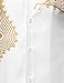 LucMatton Men's 2 Piece Outfits Long-Sleeve Button-Down African Dashiki Shirts and Pants Set Gold Foil Print Suits White Gold XX-Large
