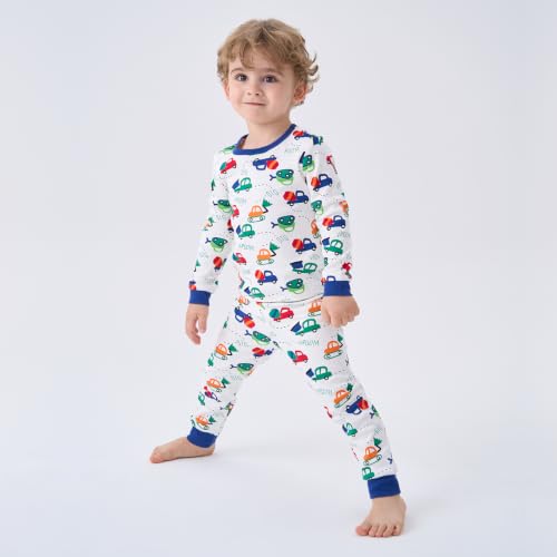 Image of pureborn Baby Pajamas Set Toddler Snug Fit Cotton Sleepwear 2pcs 12M-7Y