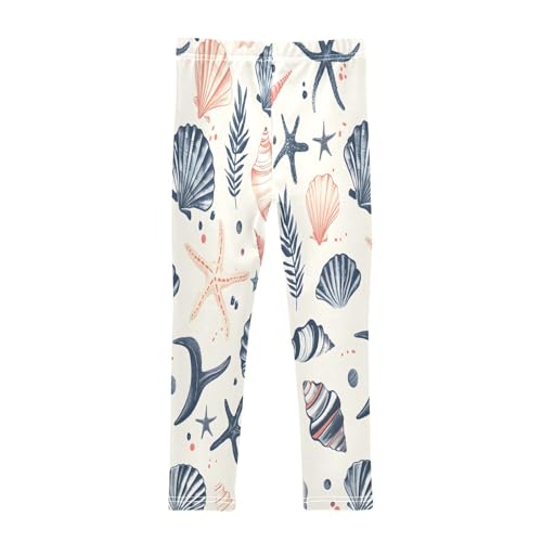 Bolaz Toddler Girls Leggings Printed Yoga Pants Leggings Sea Shells Stars for Kids2