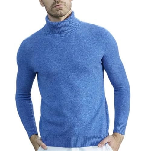 Men’S Cashmere Merino Wool Turtleneck Knitted Pullover Sweater Thick Solid Casual Style Long Sleeve Jumper Top2