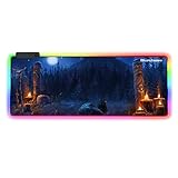 Bluestamen Large Glowing LED Gaming Mouse Pad, 11 Mode Extended Soft Mousepad Smooth Surface and...