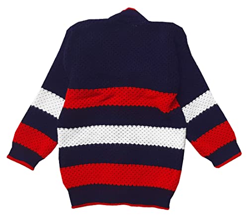 Image of little PANDA Unisex Baby Sweater Woollen Knitted Full Sleeves Sweater with Cap and Booties Set Woolen Sweater Baby Boys and Baby Girls