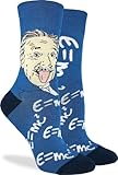 Good Luck Sock Women's Albert Einstein, Face Socks, Adult, Shoe Size 5-9